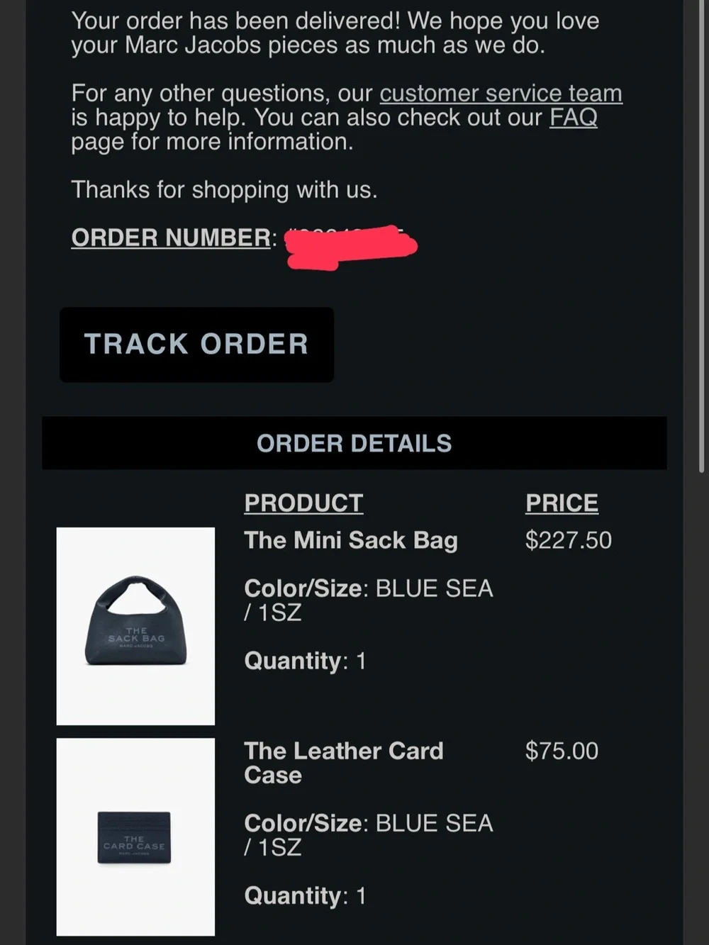 Marc Jacobs The Sack Bag Mini Blue Sea